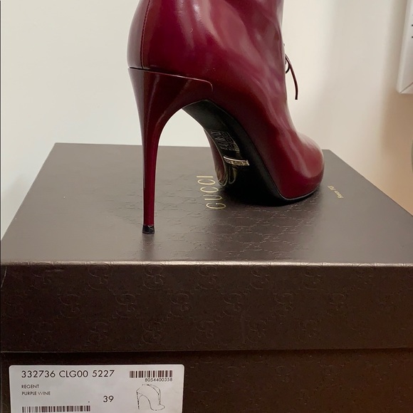 GUCCI Regent Purple Wine Booties - Picture 4 of 4